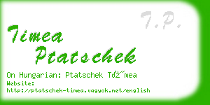 timea ptatschek business card